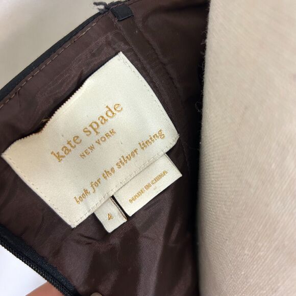 KATE SPADE Kay Dress-Strapless Silk Faille w Bow-Cocktail Party Mini- Black Sz 4 - Picture 4 of 7